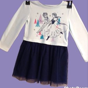 Frozen-Long sleeve light sweater top dress